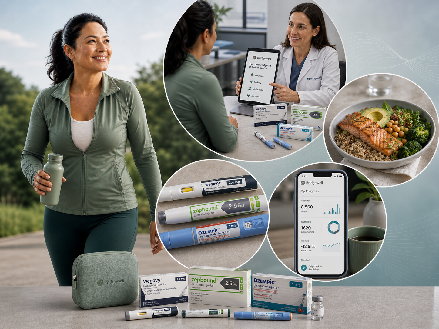 A BridgeWell member at home beginning a free fit check for medically supervised weight management