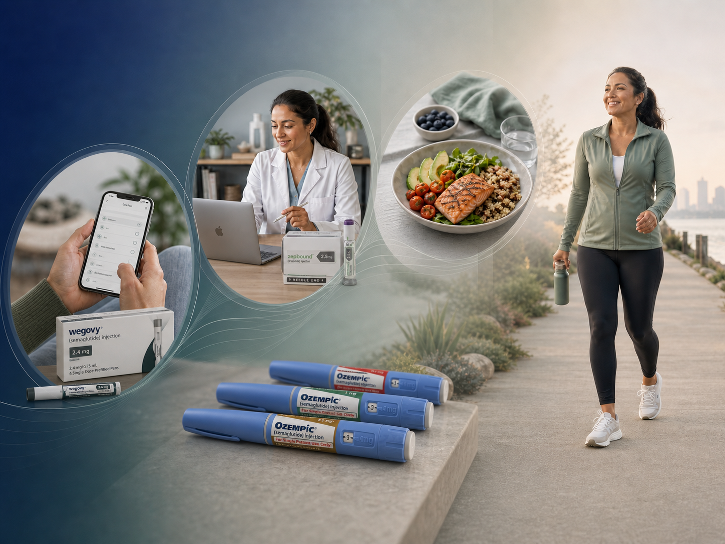 The BridgeWell care ecosystem — assessment, clinical handoff, coaching, nutrition, and movement coordinated in one app